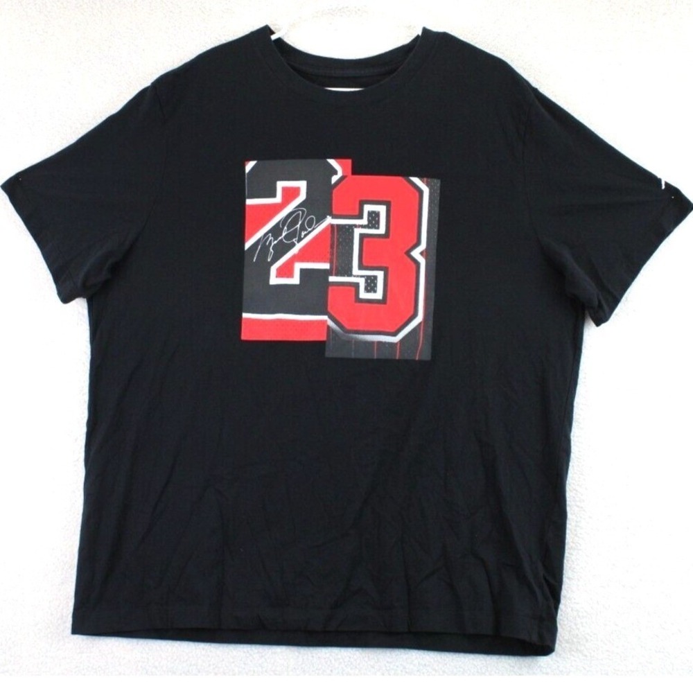 Jordan 23 Graphic T Shirt Mens XXL Black Basketball Short Sleeve Crew Neck